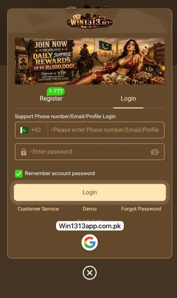 Win1313 Signup